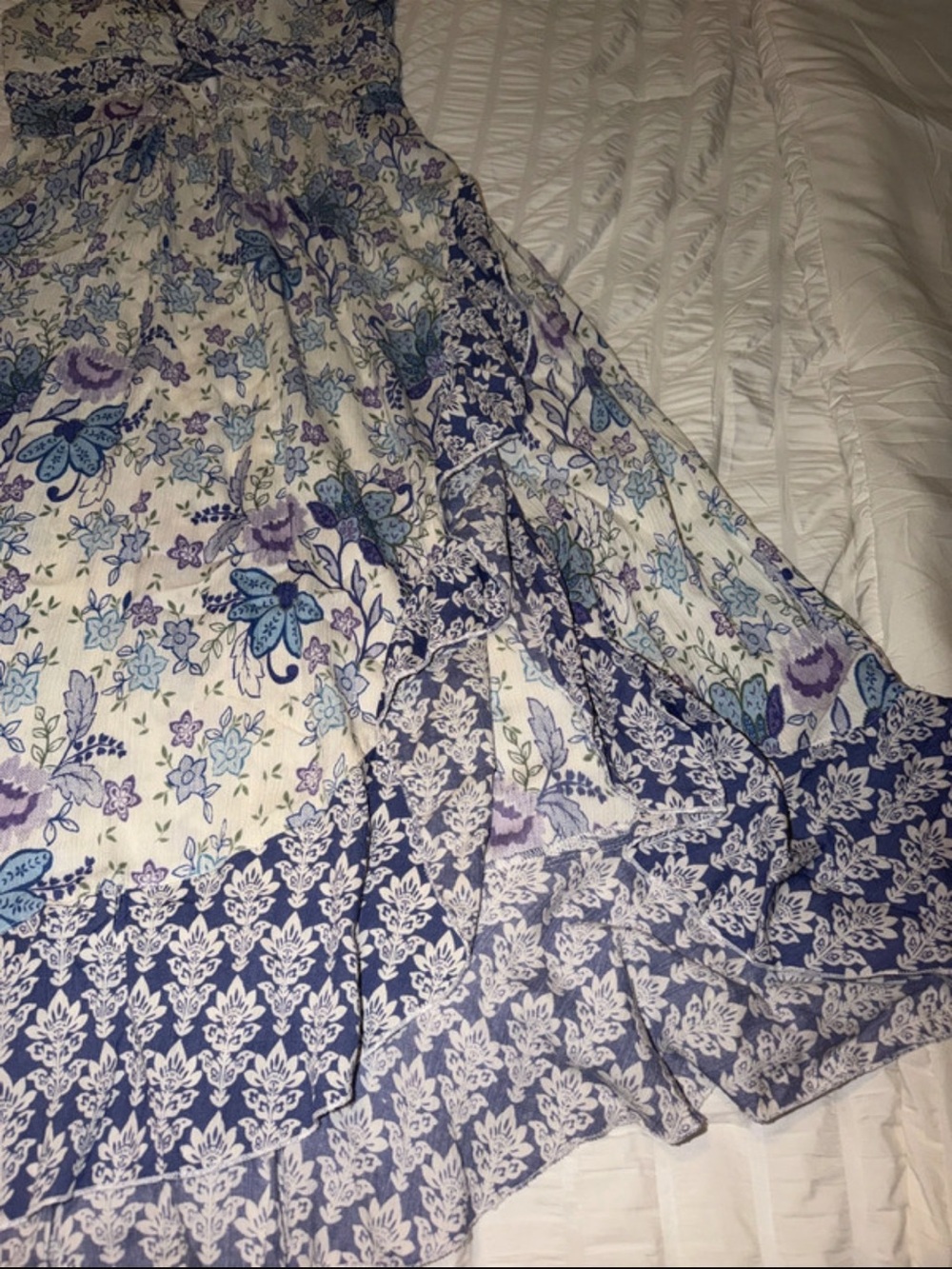 Angie Blue & Purple Floral Maxi Dress - Picture 3 of 5